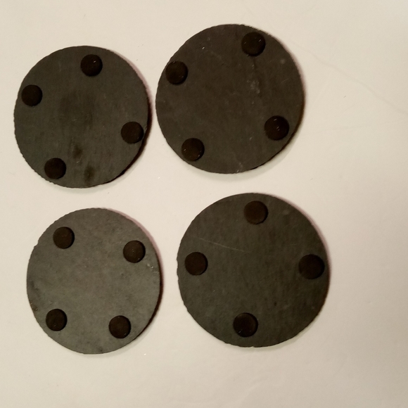 Granite Coasters,Stone 4" Charcoal in Color - Picture 2 of 6